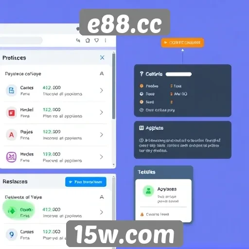 Avaliação da interface de usuário do e88.cc